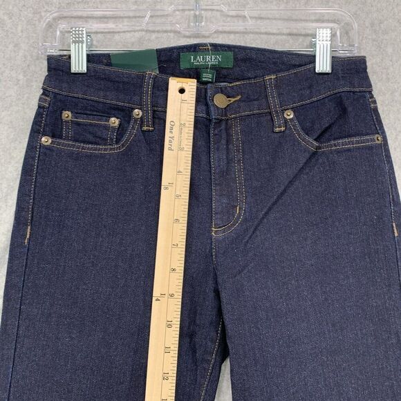 Lauren Ralph Lauren Jeans Womens Size 4 Classic Skinny Curvy Blue Dark Wash - Picture 6 of 12